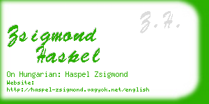 zsigmond haspel business card